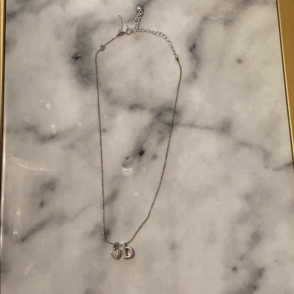 B Initial Heart Necklace